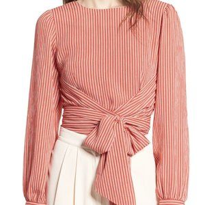 NWT Chriselle x J.O.A. Tie Waist Crop Top XL